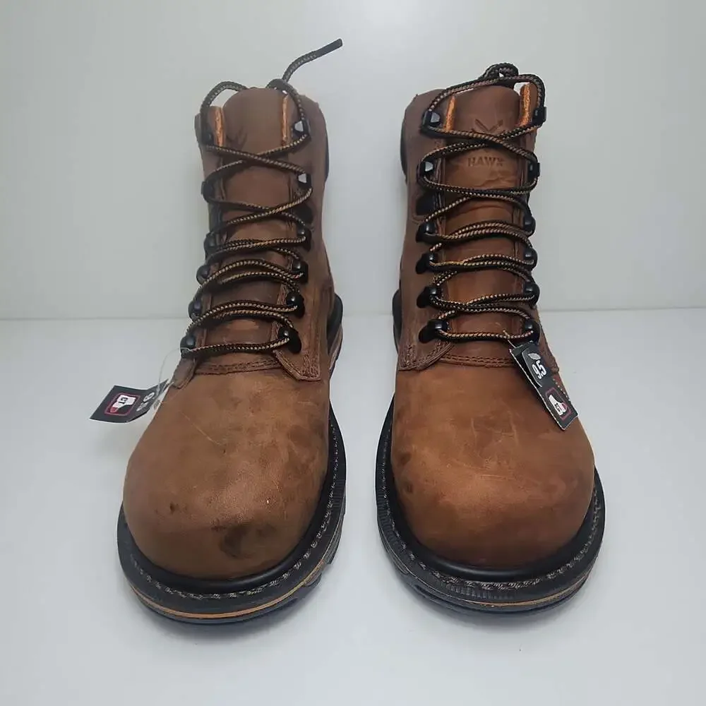 Hawx Composite Toe Work Boots, Men Size 9.5D
